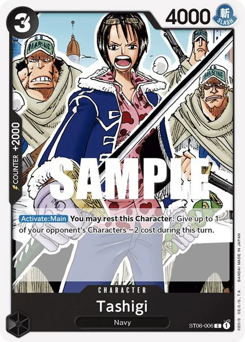 Tashigi ST06-006 One Piece card from Starter Deck 6: Absolute Justice