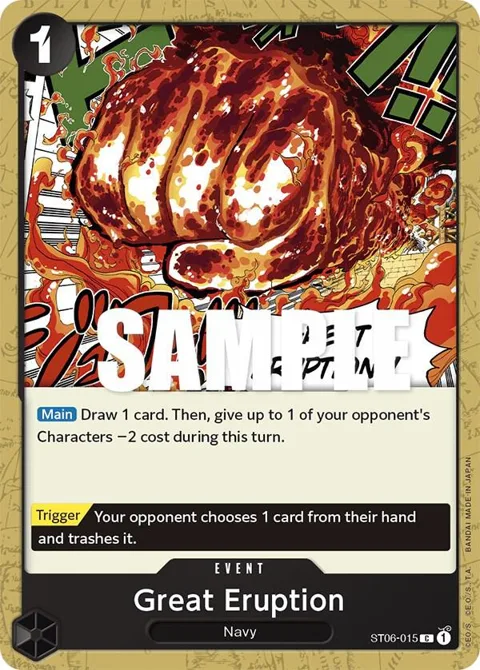 Great Eruption ST06-015 One Piece card from Starter Deck 6: Absolute Justice