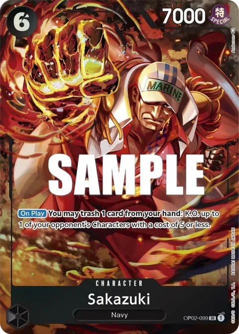 Sakazuki Alt Art OP02-099 One Piece card from Paramount War