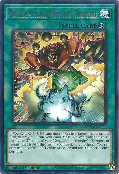Double Attack! Wind and Thunder!! MAZE-EN008 Yu-Gi-Oh card from Maze of Memories