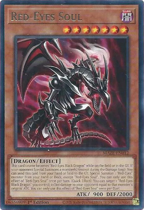 Red-Eyes Soul MAZE-EN012 Yu-Gi-Oh card from Maze of Memories