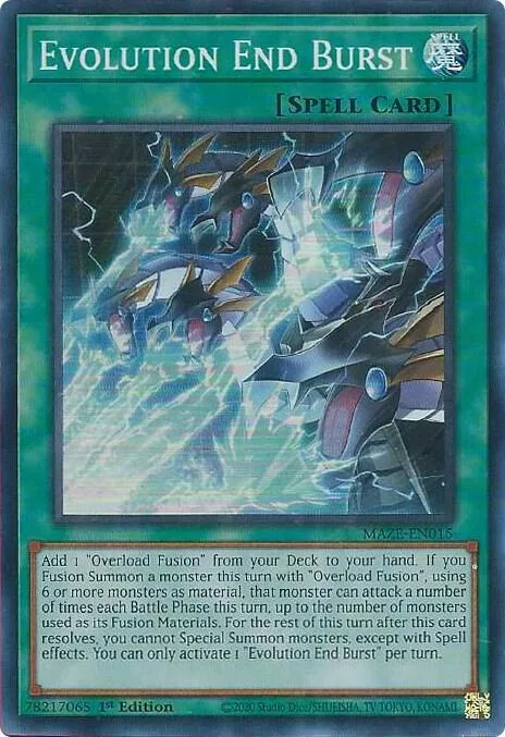 Evolution End Burst MAZE-EN015 Yu-Gi-Oh card from Maze of Memories