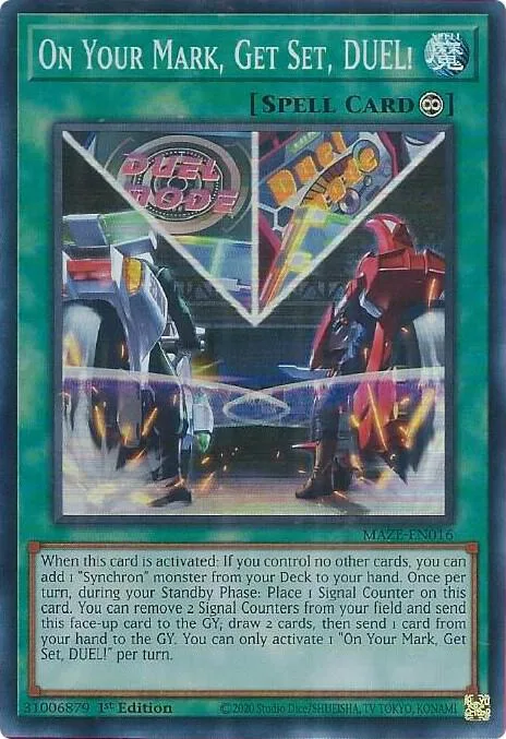 On Your Mark, Get Set, DUEL! MAZE-EN016 Yu-Gi-Oh card from Maze of Memories