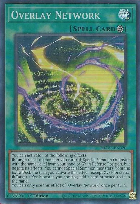 Overlay Network MAZE-EN020 Yu-Gi-Oh card from Maze of Memories
