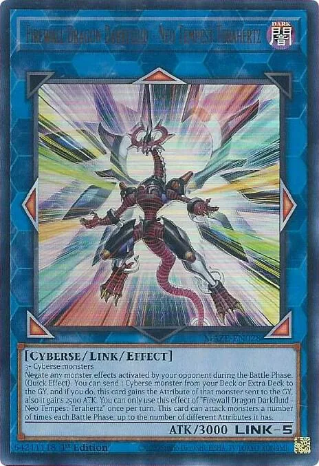 Firewall Dragon Darkfluid - Neo Tempest Terahertz MAZE-EN028 Yu-Gi-Oh card from Maze of Memories