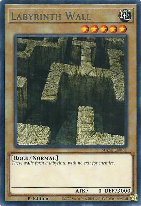 Labyrinth Wall MAZE-EN031 Yu-Gi-Oh card from Maze of Memories
