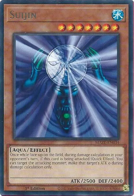 Suijin MAZE-EN034 Yu-Gi-Oh card from Maze of Memories