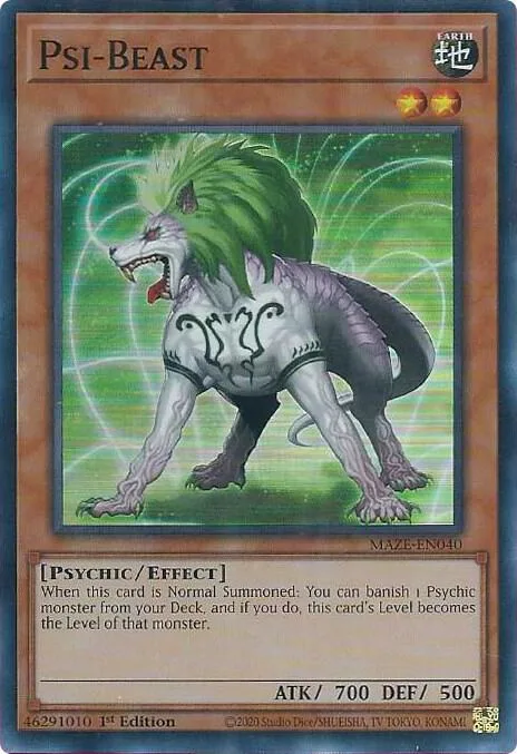 Psi-Beast MAZE-EN040 Yu-Gi-Oh card from Maze of Memories