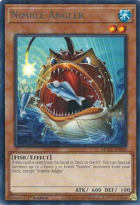 Nimble Angler MAZE-EN042 Yu-Gi-Oh card from Maze of Memories
