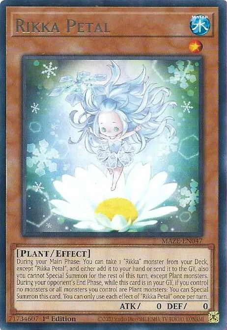Rikka Petal MAZE-EN047 Yu-Gi-Oh card from Maze of Memories