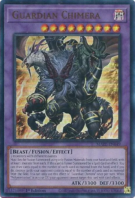 Guardian Chimera MAZE-EN049 Yu-Gi-Oh card from Maze of Memories