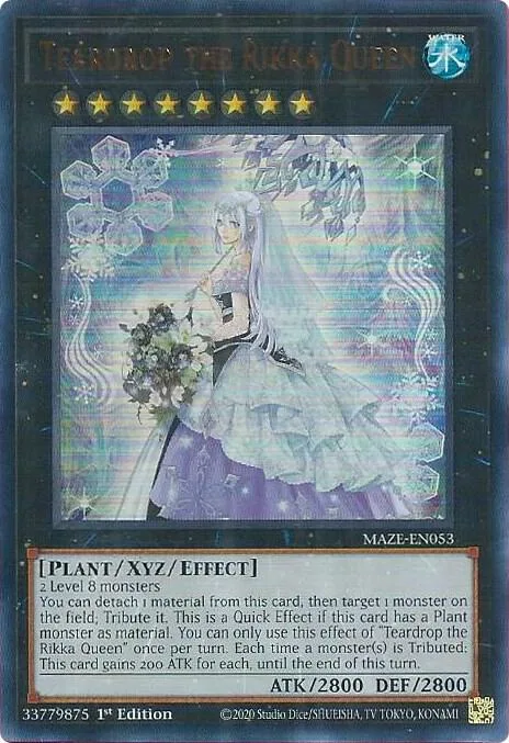 Teardrop the Rikka Queen MAZE-EN053 Yu-Gi-Oh card from Maze of Memories