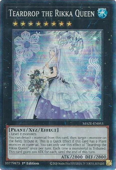 Teardrop the Rikka Queen Collector's Rare MAZE-EN053 Yu-Gi-Oh card from Maze of Memories
