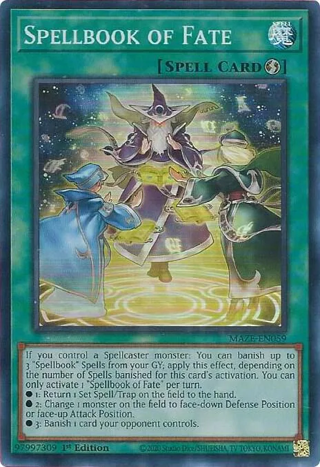Spellbook of Fate MAZE-EN059 Yu-Gi-Oh card from Maze of Memories
