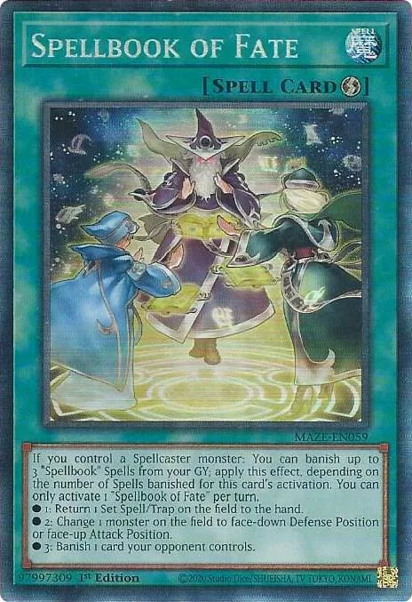 Spellbook of Fate Collector's Rare MAZE-EN059 Yu-Gi-Oh card from Maze of Memories