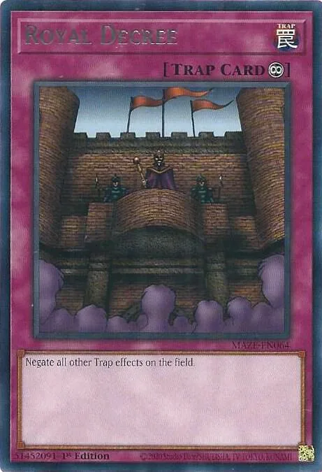 Royal Decree MAZE-EN064 Yu-Gi-Oh card from Maze of Memories