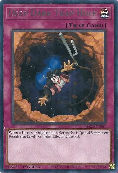 Deep Dark Trap Hole MAZE-EN067 Yu-Gi-Oh card from Maze of Memories