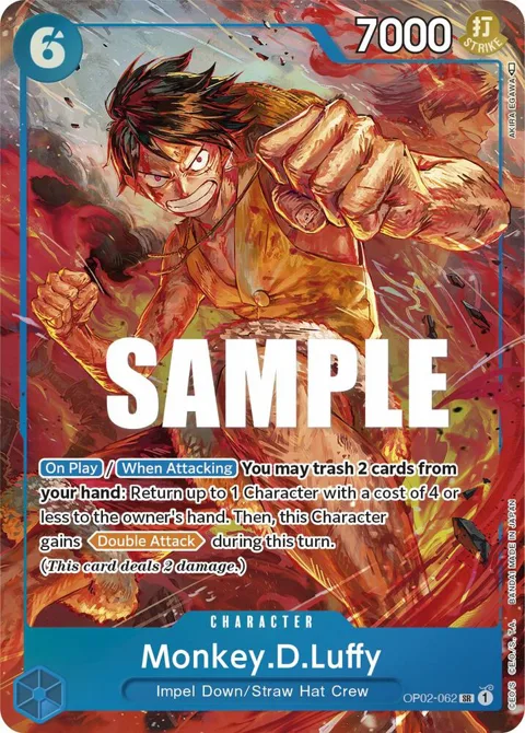 Monkey.D.Luffy Alt Art OP02-062 One Piece card from Paramount War