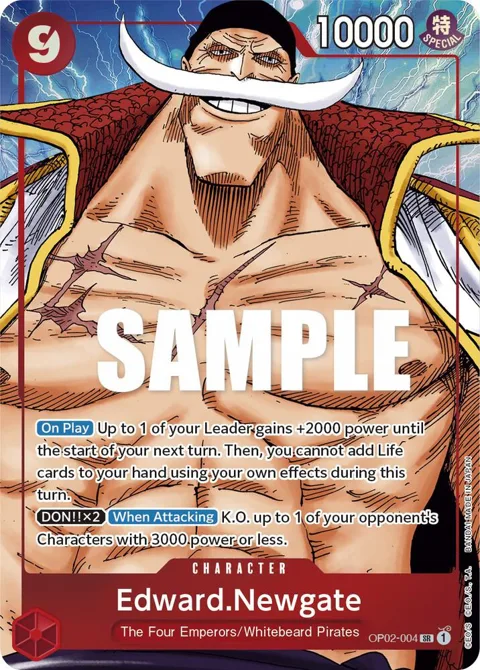 Edward.Newgate Alt Art OP02-004 One Piece card from Paramount War
