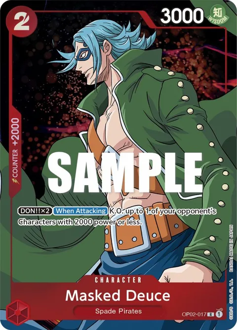 Masked Deuce Alt Art OP02-017 One Piece card from Paramount War