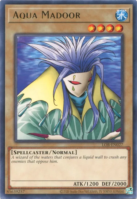 Aqua Madoor LOB-EN027 Yu-Gi-Oh card from Legend of Blue Eyes White Dragon (25th Anniversary Edition)