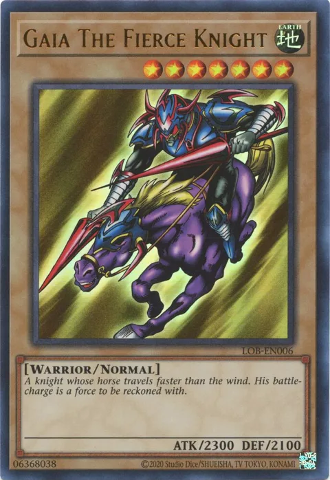 Gaia The Fierce Knight LOB-EN006 LOB-EN Unlimited Ultra Rare Yu-Gi-Oh card from Legend of Blue Eyes White Dragon (25th Anniversary Edition)