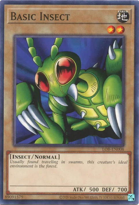 Basic Insect LOB-EN008 Yu-Gi-Oh card from Legend of Blue Eyes White Dragon (25th Anniversary Edition)