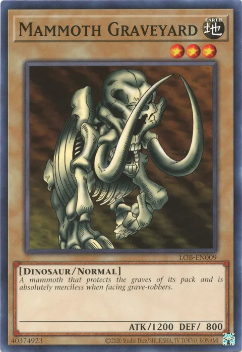 Mammoth Graveyard LOB-EN009 Yu-Gi-Oh card from Legend of Blue Eyes White Dragon (25th Anniversary Edition)
