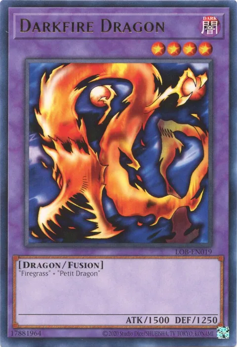 Darkfire Dragon LOB-EN019 LOB-EN Unlimited Rare Yu-Gi-Oh card from Legend of Blue Eyes White Dragon (25th Anniversary Edition)