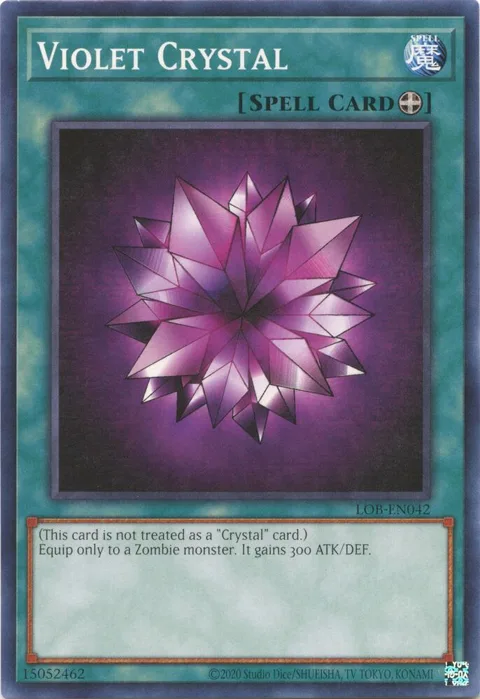 Violet Crystal LOB-EN042 Yu-Gi-Oh card from Legend of Blue Eyes White Dragon (25th Anniversary Edition)