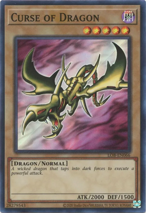 Curse of Dragon LOB-EN066 LOB-EN Unlimited Super Rare Yu-Gi-Oh card from Legend of Blue Eyes White Dragon (25th Anniversary Edition)