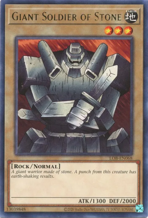 Giant Soldier of Stone LOB-EN068 Yu-Gi-Oh card from Legend of Blue Eyes White Dragon (25th Anniversary Edition)