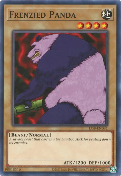 Frenzied Panda LOB-EN081 Yu-Gi-Oh card from Legend of Blue Eyes White Dragon (25th Anniversary Edition)