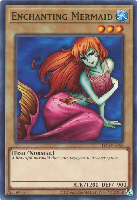 Enchanting Mermaid LOB-EN084 Yu-Gi-Oh card from Legend of Blue Eyes White Dragon (25th Anniversary Edition)
