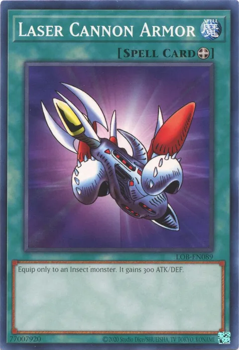 Laser Cannon Armor LOB-EN089 Yu-Gi-Oh card from Legend of Blue Eyes White Dragon (25th Anniversary Edition)