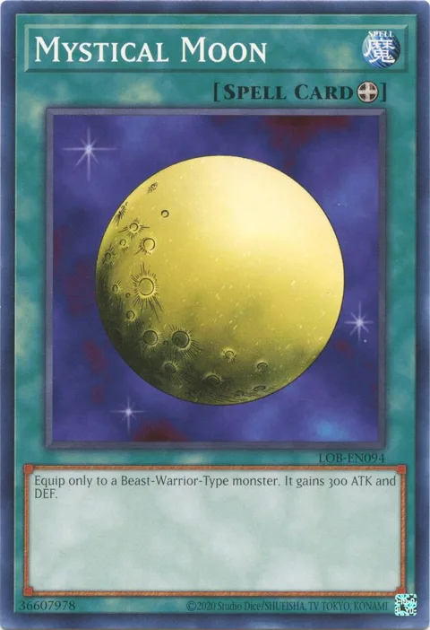 Mystical Moon LOB-EN094 Yu-Gi-Oh card from Legend of Blue Eyes White Dragon (25th Anniversary Edition)