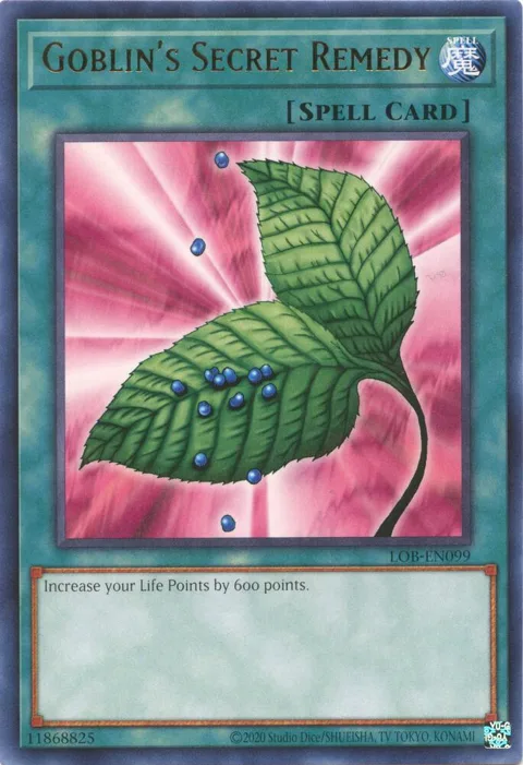 Goblin's Secret Remedy LOB-EN099 Yu-Gi-Oh card from Legend of Blue Eyes White Dragon (25th Anniversary Edition)