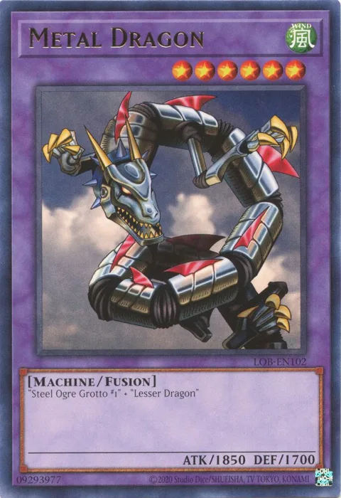 Metal Dragon LOB-EN102 LOB-EN Unlimited Rare Yu-Gi-Oh card from Legend of Blue Eyes White Dragon (25th Anniversary Edition)