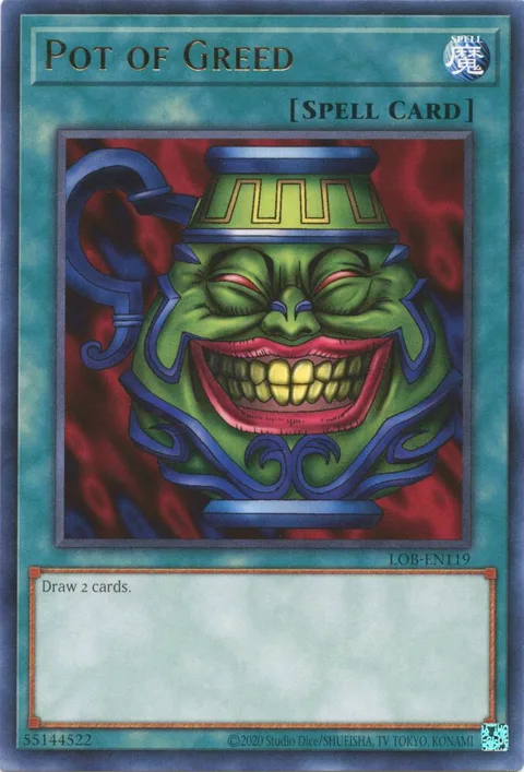 Pot of Greed LOB-EN119 LOB-EN Unlimited Rare Yu-Gi-Oh card from Legend of Blue Eyes White Dragon (25th Anniversary Edition)