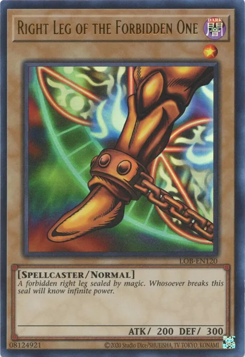 Right Leg of the Forbidden One LOB-EN120 LOB-EN Unlimited Ultra Rare Yu-Gi-Oh card from Legend of Blue Eyes White Dragon (25th Anniversary Edition)