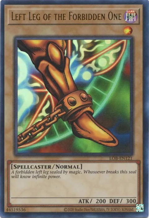 Left Leg of the Forbidden One LOB-EN121 LOB-EN Unlimited Ultra Rare Yu-Gi-Oh card from Legend of Blue Eyes White Dragon (25th Anniversary Edition)