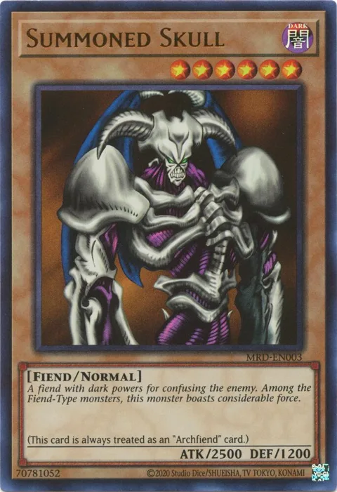 Summoned Skull MRD-EN003 MRD-EN Unlimited Ultra Rare Yu-Gi-Oh card from Metal Raiders (25th Anniversary Edition)