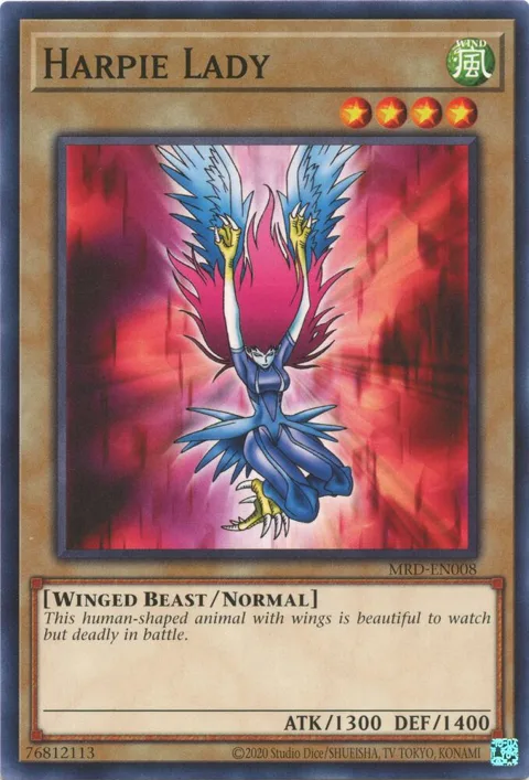 Harpie Lady MRD-EN008 Yu-Gi-Oh card from Metal Raiders (25th Anniversary Edition)