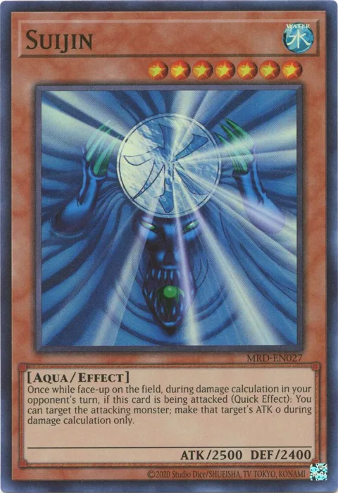 Suijin MRD-EN027 MRD-EN Unlimited Super Rare Yu-Gi-Oh card from Metal Raiders (25th Anniversary Edition)
