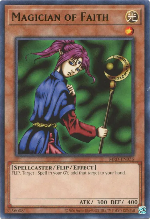 Magician of Faith MRD-EN036 MRD-EN Unlimited Rare Yu-Gi-Oh card from Metal Raiders (25th Anniversary Edition)