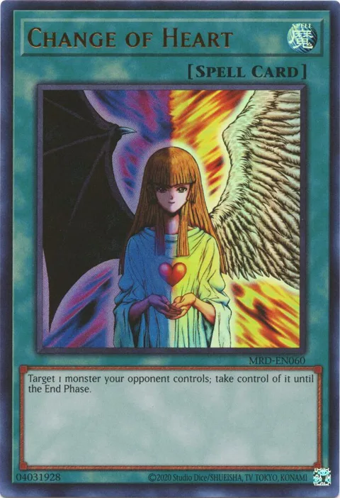 Change of Heart MRD-EN060 MRD-EN Unlimited Ultra Rare Yu-Gi-Oh card from Metal Raiders (25th Anniversary Edition)