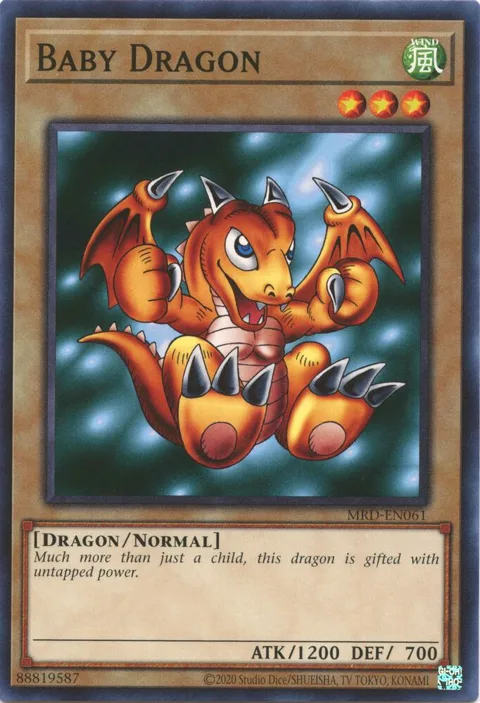 Baby Dragon MRD-EN061 Yu-Gi-Oh card from Metal Raiders (25th Anniversary Edition)
