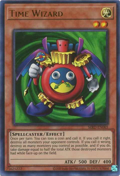 Time Wizard MRD-EN065 MRD-EN Unlimited Ultra Rare Yu-Gi-Oh card from Metal Raiders (25th Anniversary Edition)