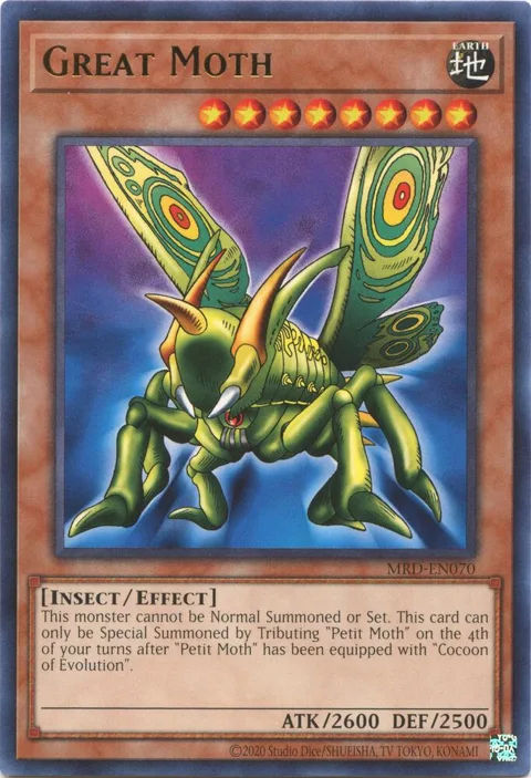 Great Moth MRD-EN070 Yu-Gi-Oh card from Metal Raiders (25th Anniversary Edition)