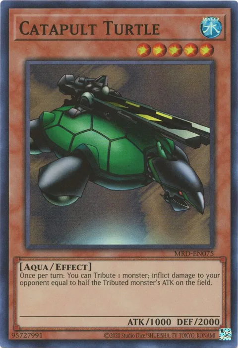 Catapult Turtle MRD-EN075 MRD-EN Unlimited Super Rare Yu-Gi-Oh card from Metal Raiders (25th Anniversary Edition)